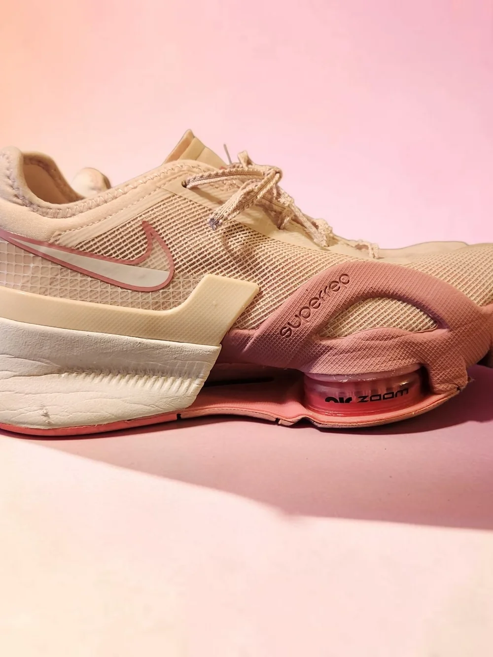 Nike Women's SuperRep SE Pink Beige Training Sneakers